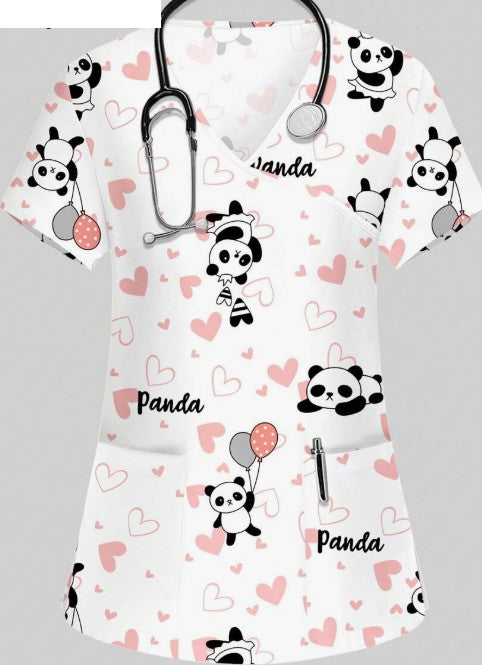 Aria Plus V-Neck Print Top