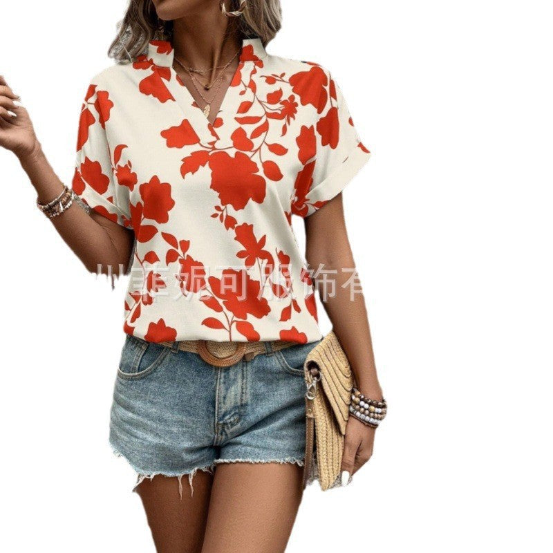 Elara Floral Batwing Blouse