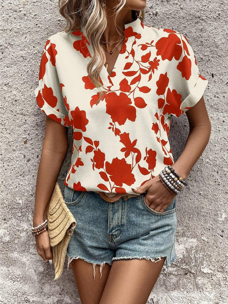 Elara Floral Batwing Blouse