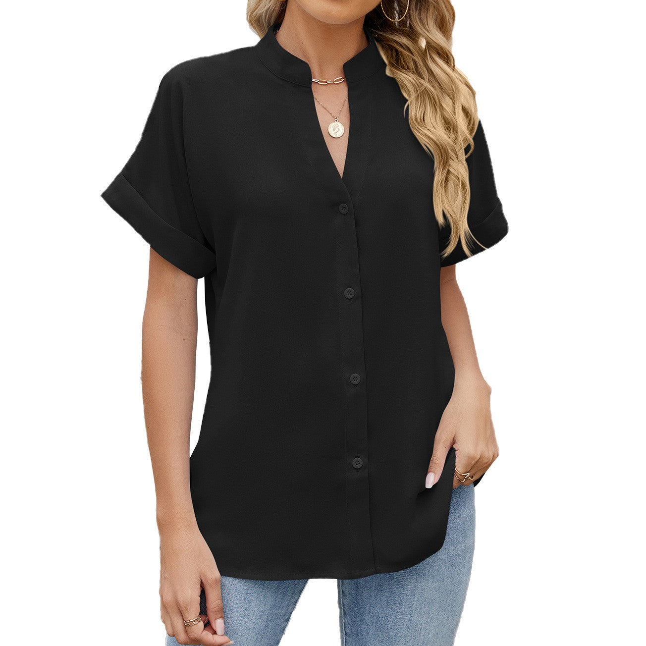 Isla Silk-Blend Button Shirt