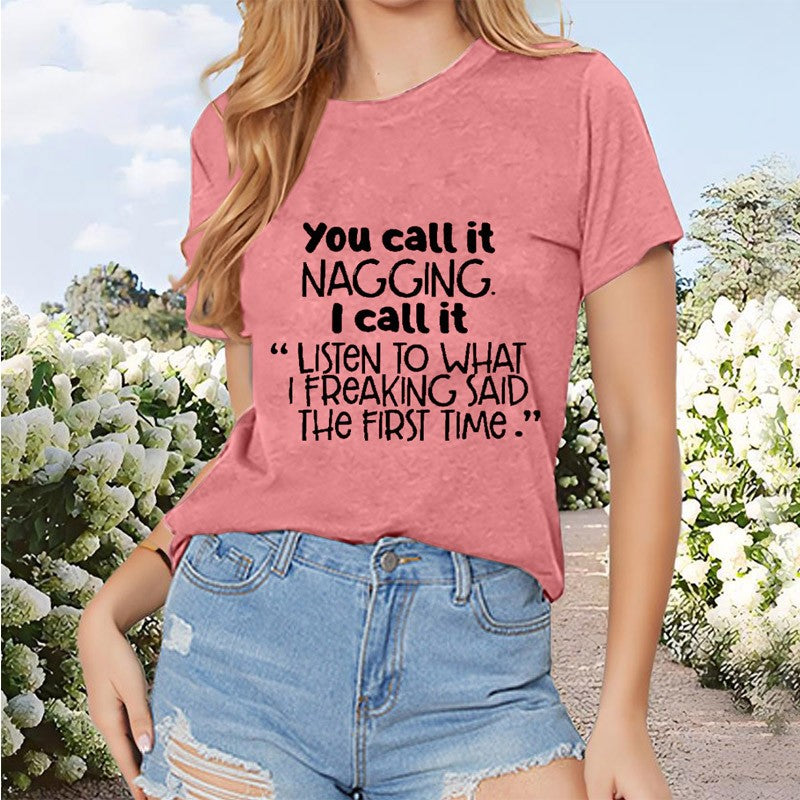 Lexi Phrase Print Tee