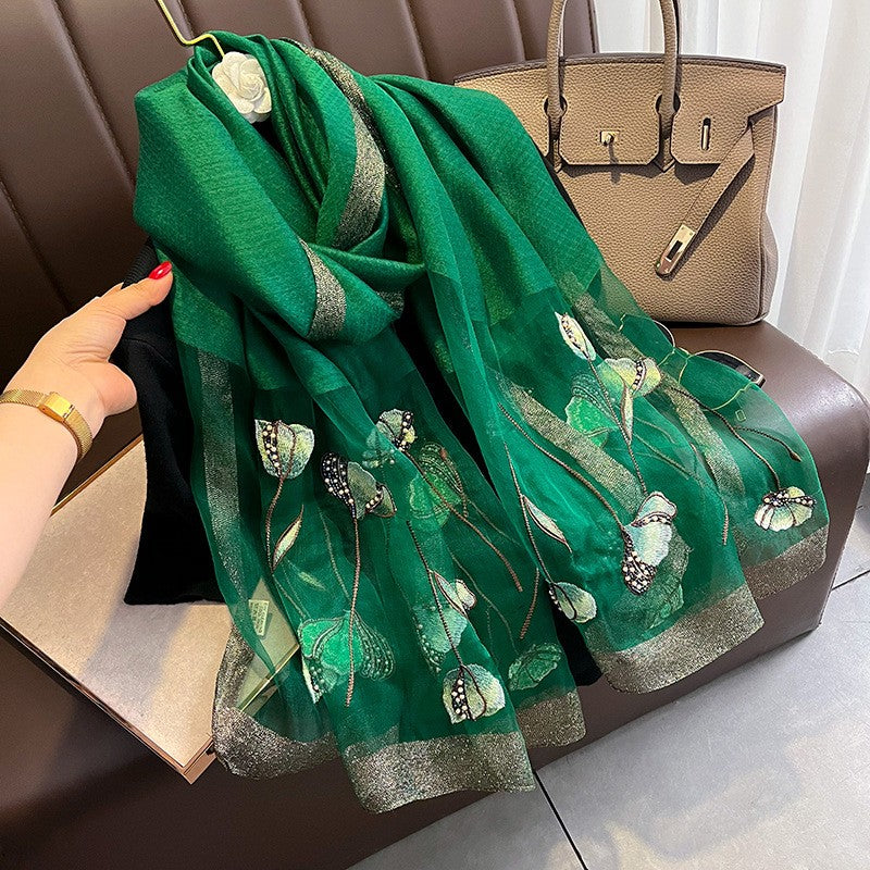 Meiling Pearl Silk Scarf