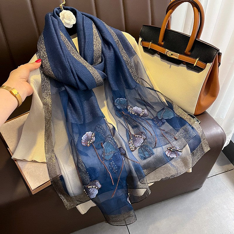 Meiling Pearl Silk Scarf