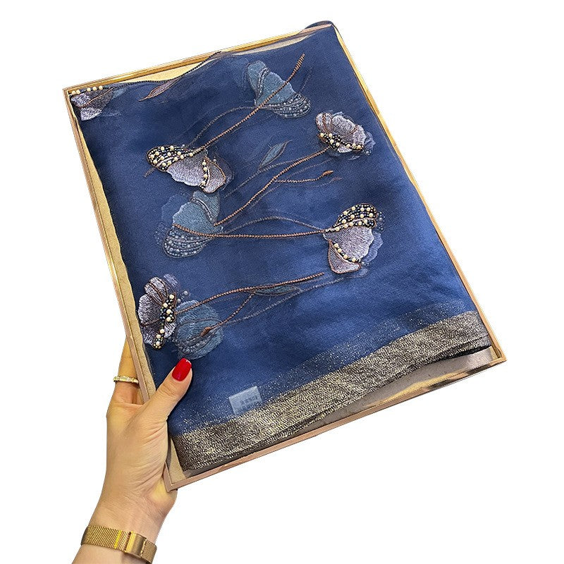 Meiling Pearl Silk Scarf