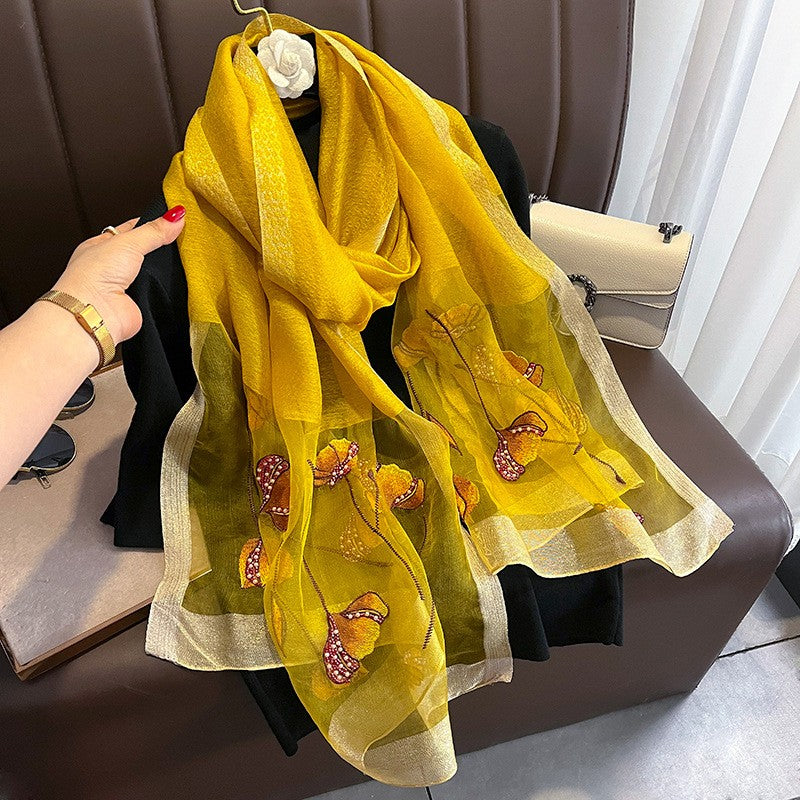 Meiling Pearl Silk Scarf