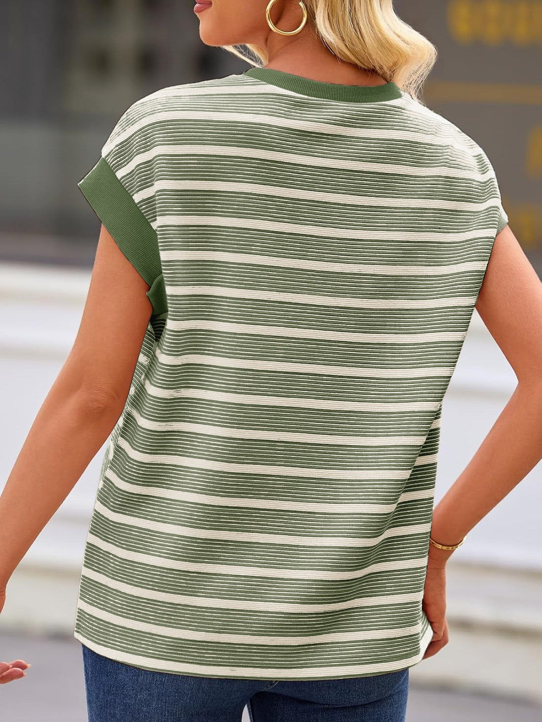 Mira Striped Colorblock Tee