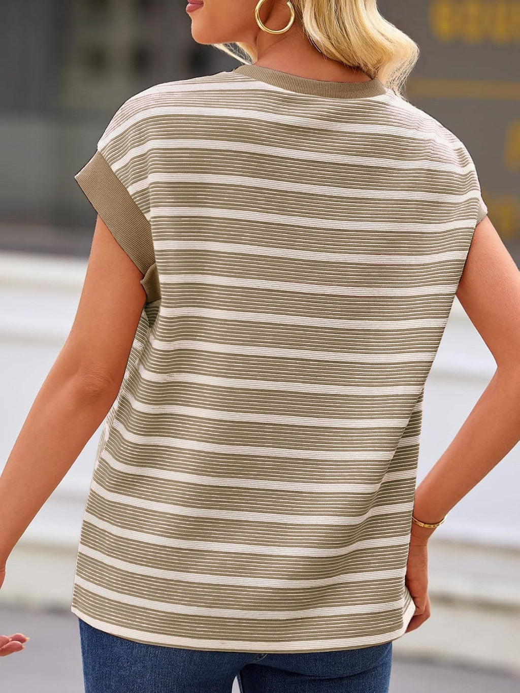 Mira Striped Colorblock Tee