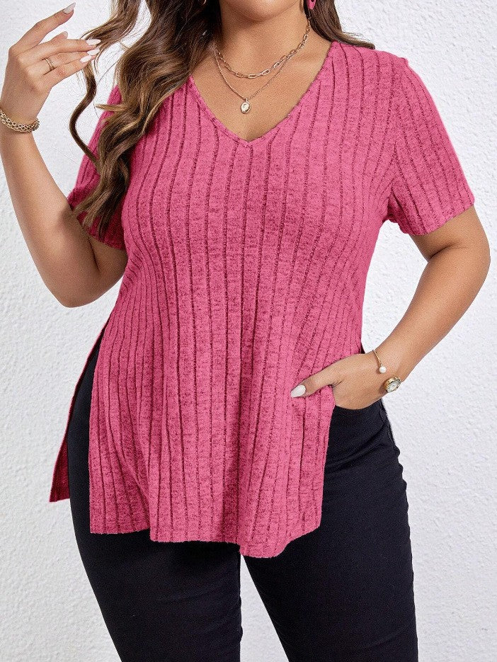 Noelle V-Neck Striped Blouse