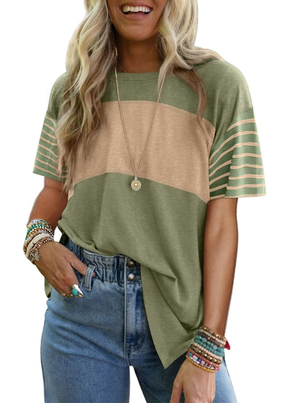 Nola Contrast Stripe Tee