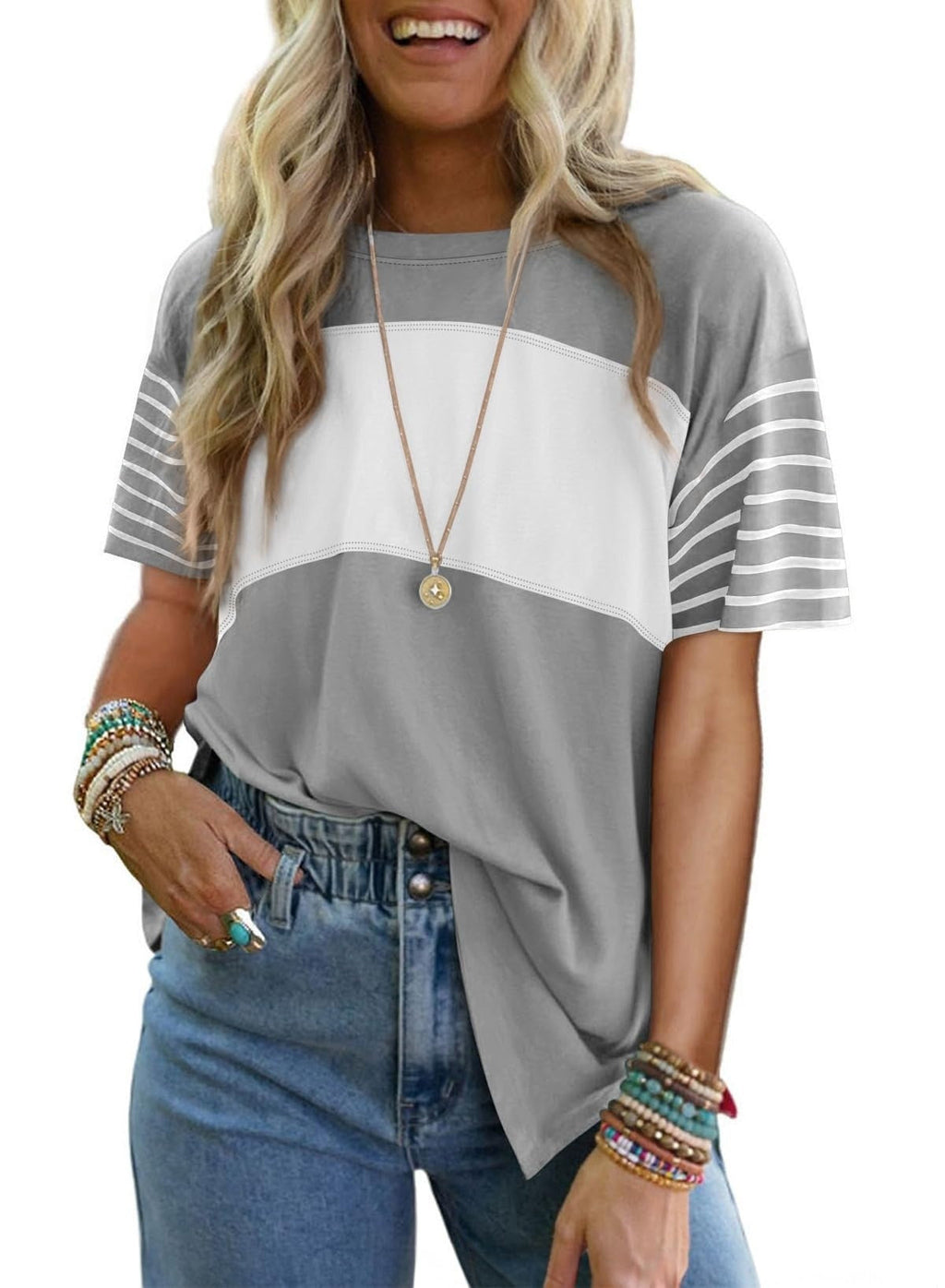 Nola Contrast Stripe Tee