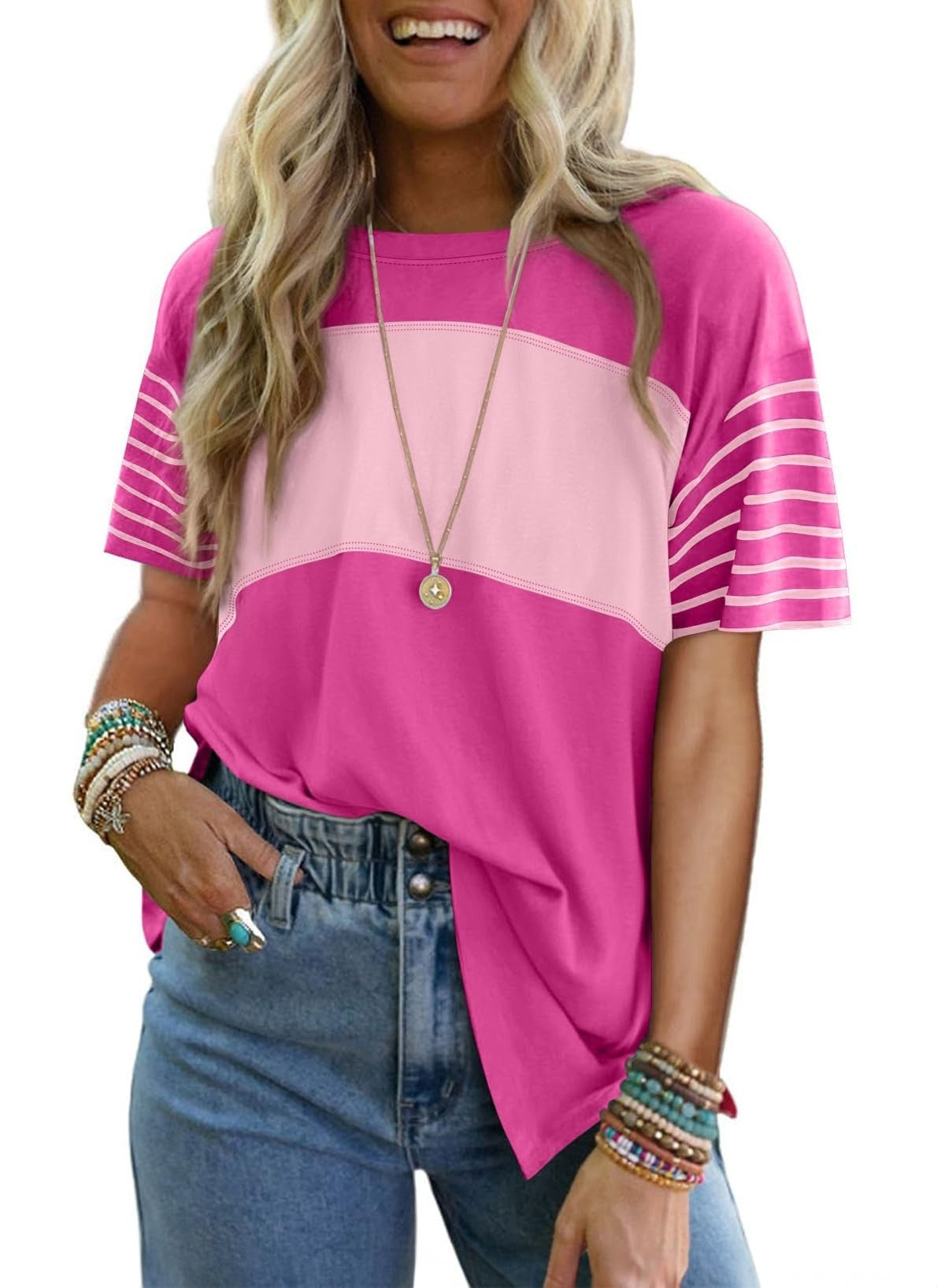 Nola Contrast Stripe Tee