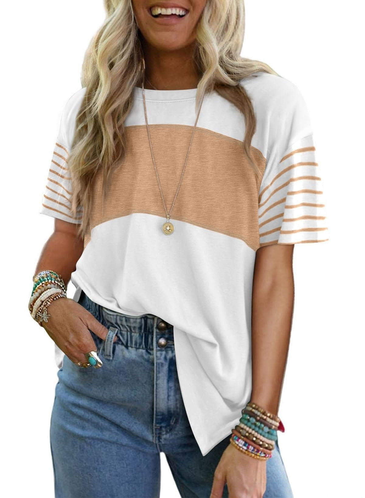Nola Contrast Stripe Tee
