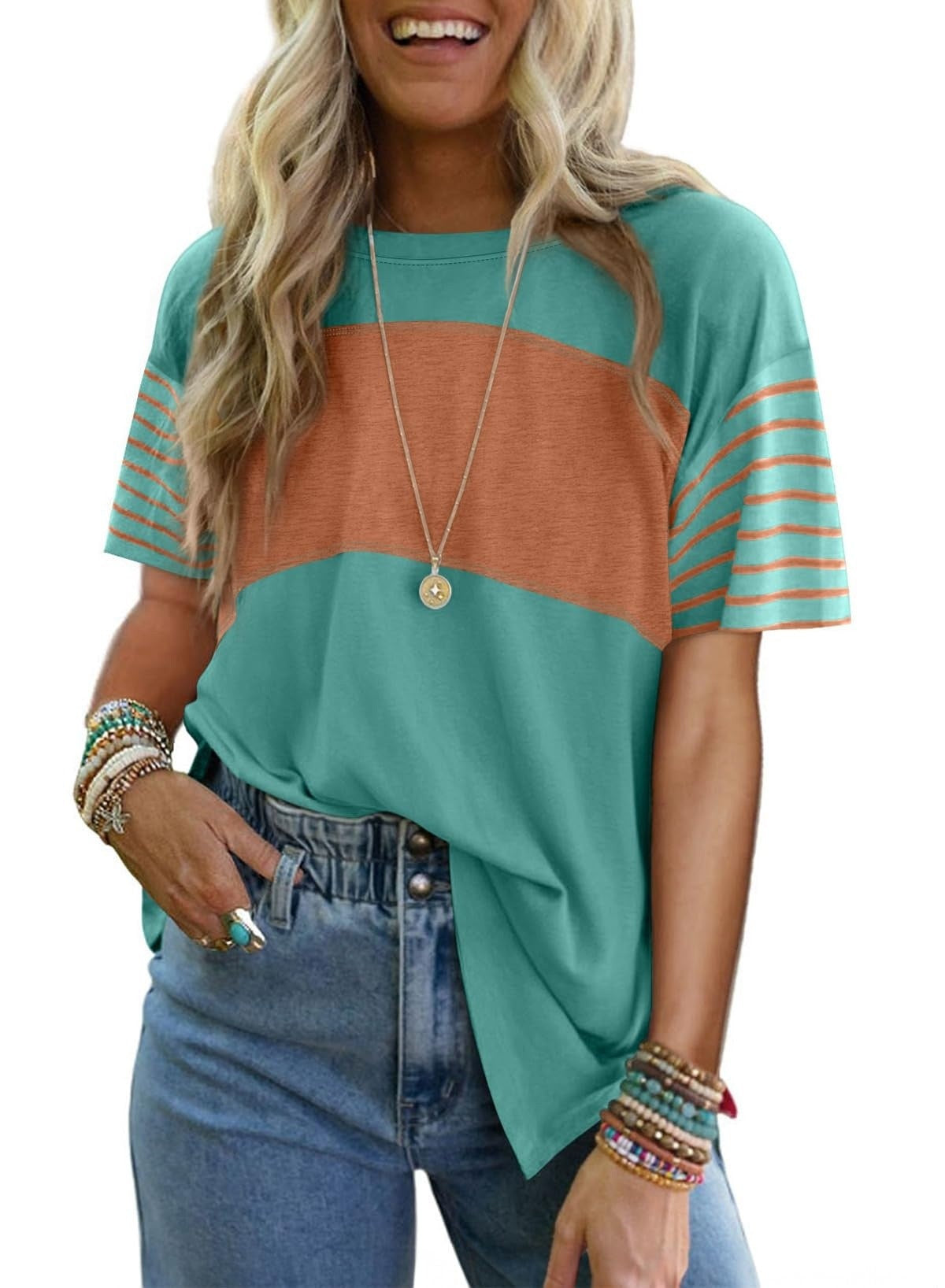 Nola Contrast Stripe Tee
