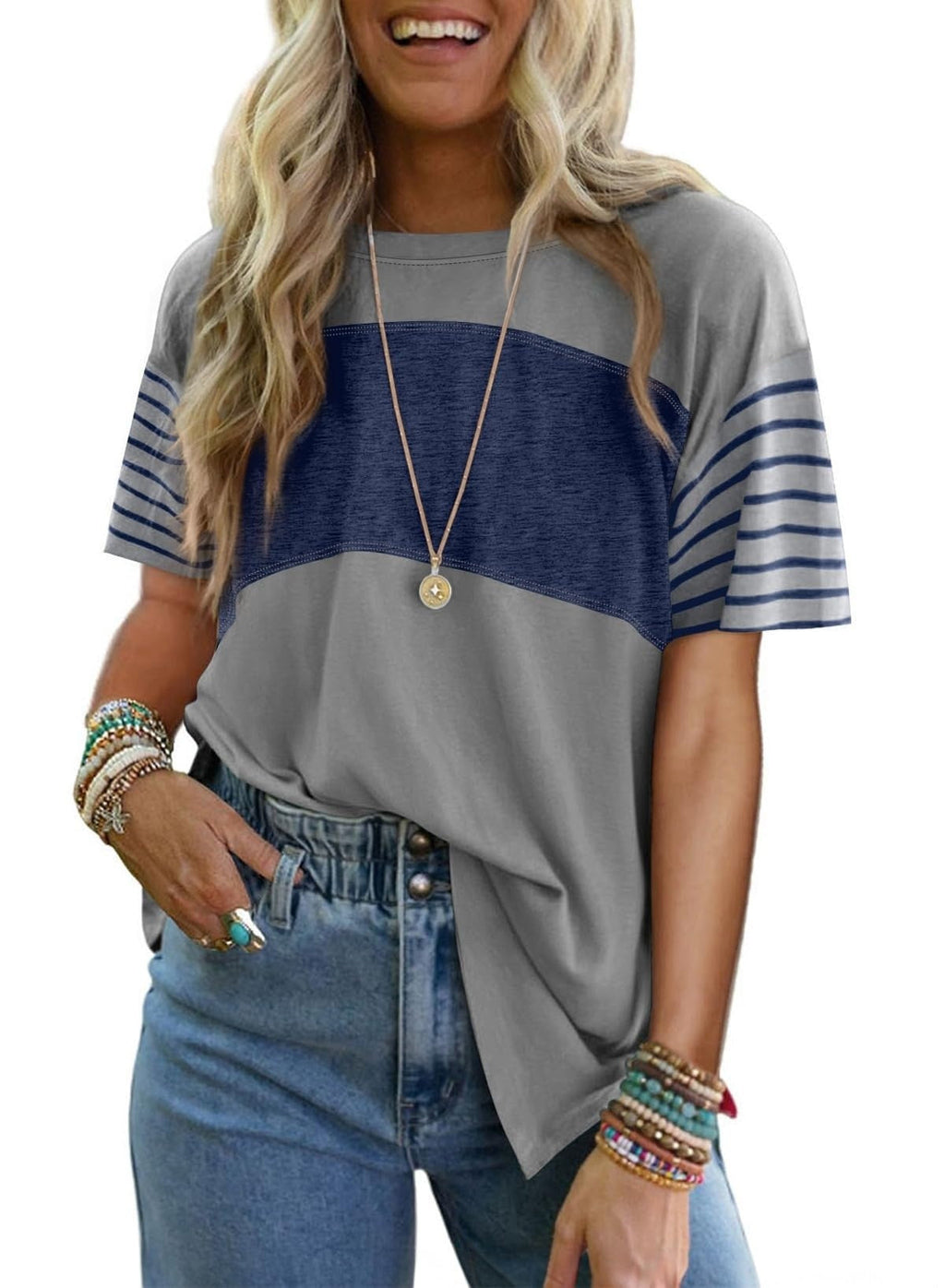 Nola Contrast Stripe Tee
