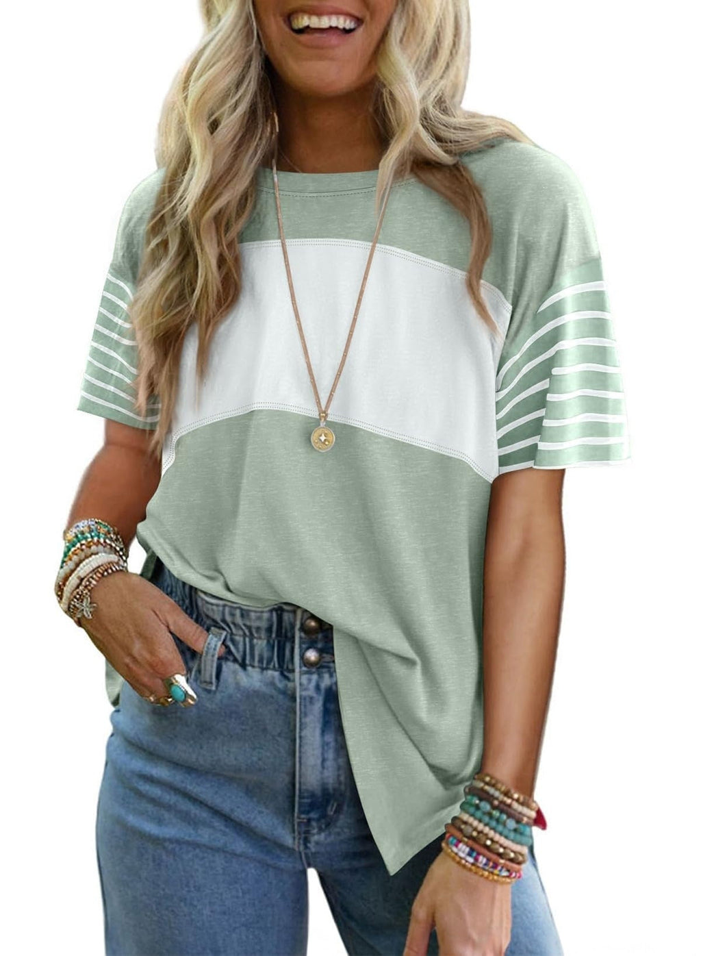 Nola Contrast Stripe Tee