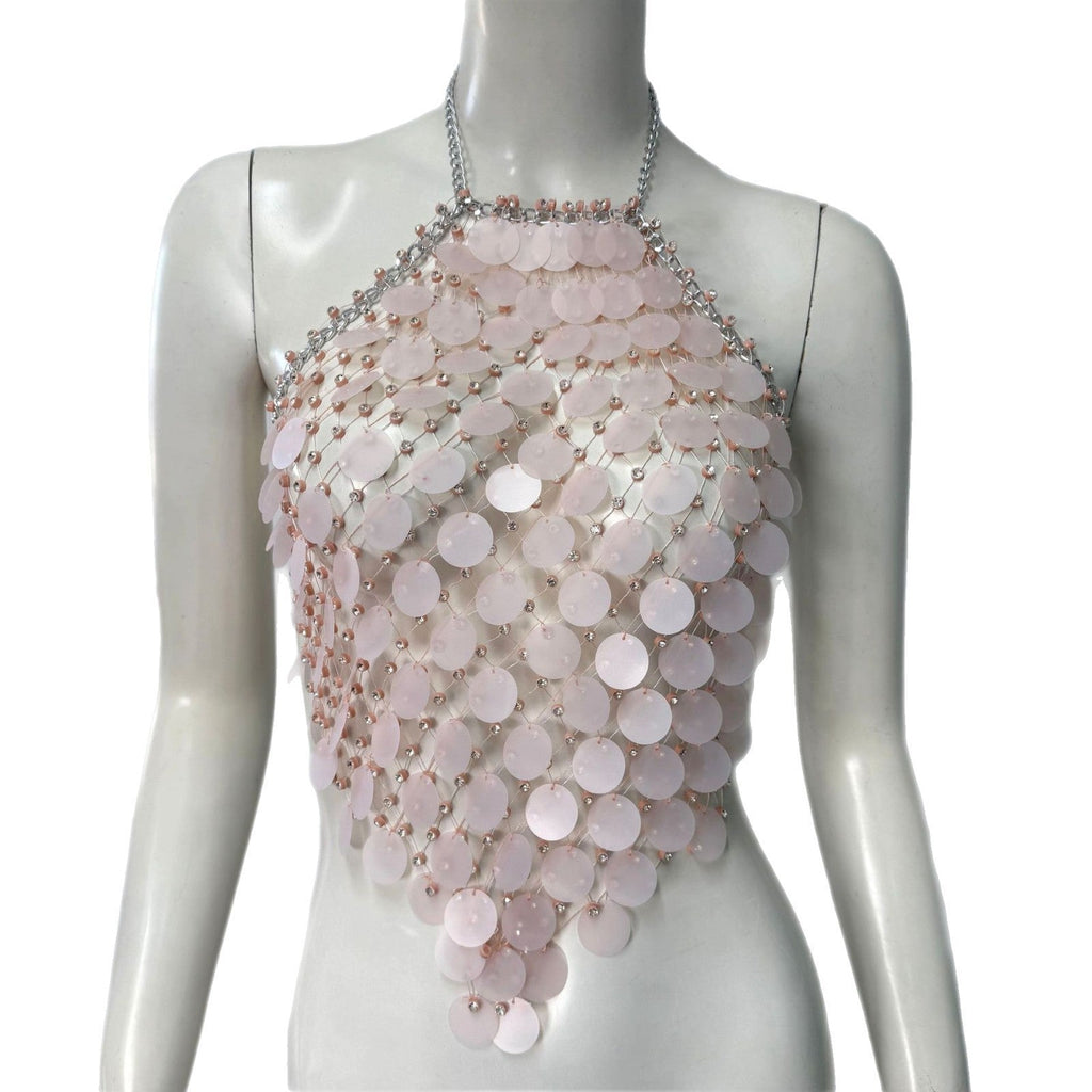 Saphira Crystal Halter Top