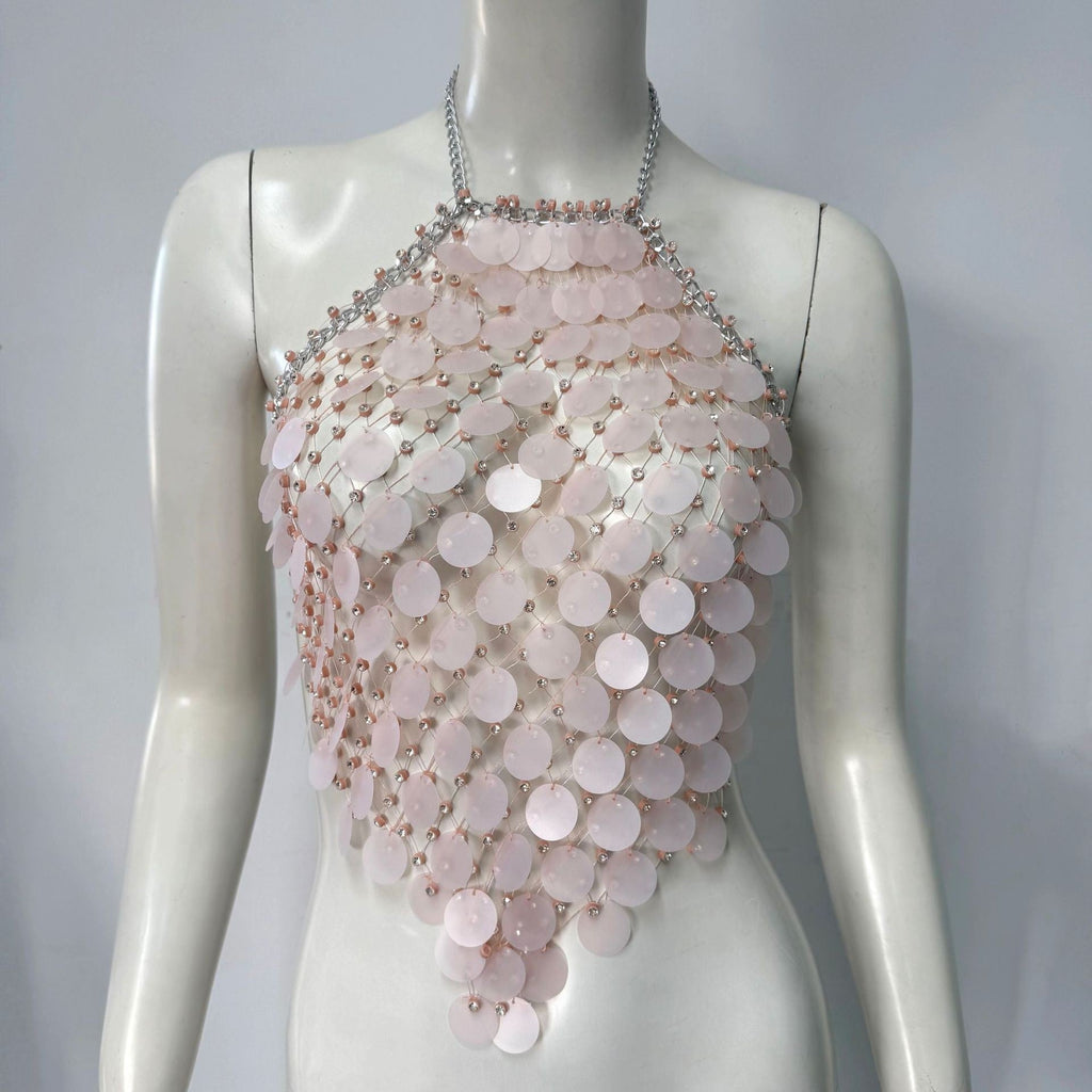 Saphira Crystal Halter Top