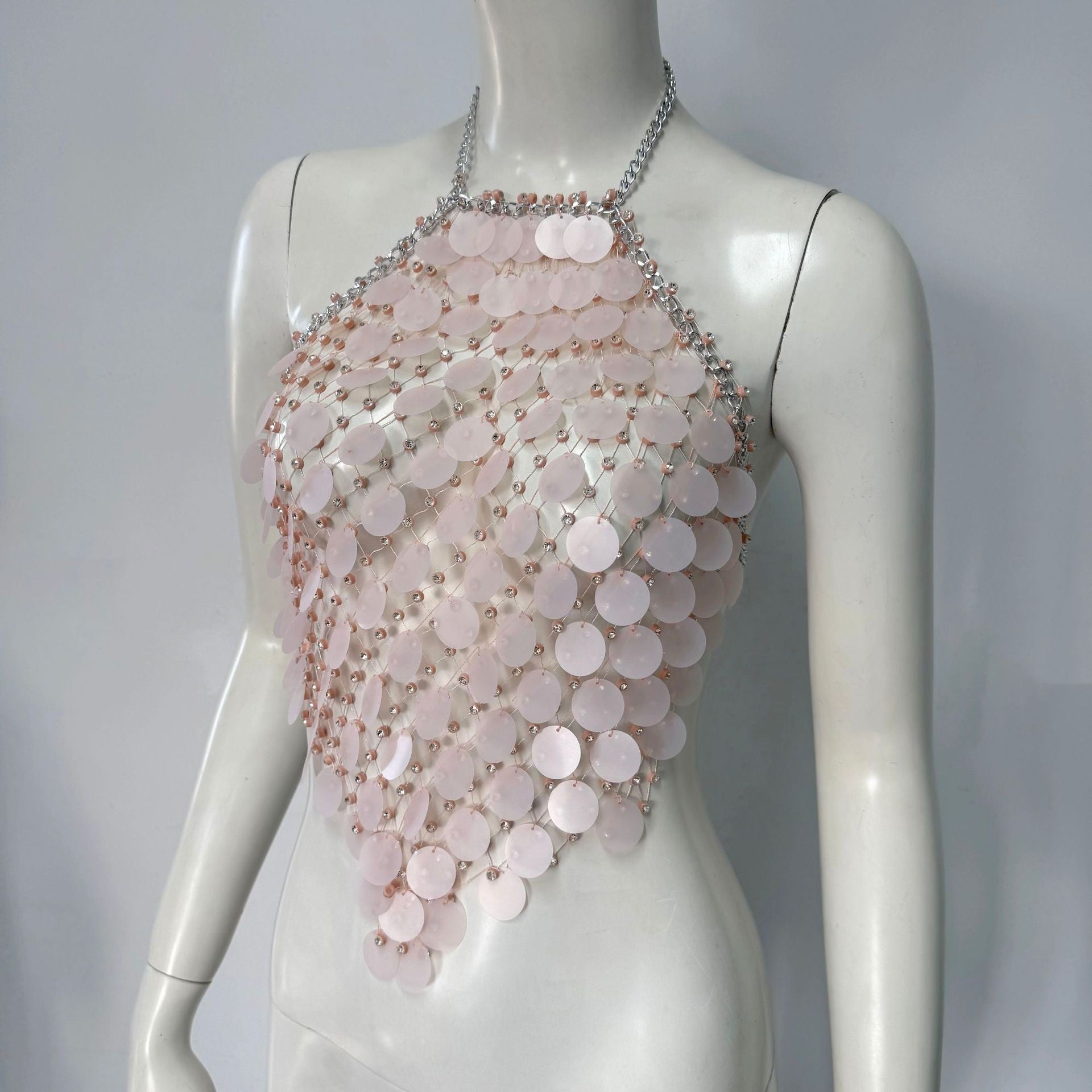 Saphira Crystal Halter Top