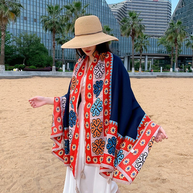 Selene Ethnic Print Shawl